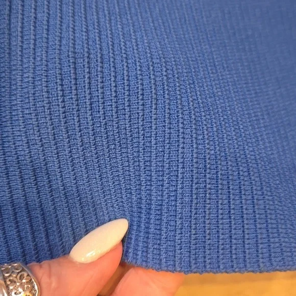 Babaton Blue Ribbed Tank Top - Picture 3 of 8
